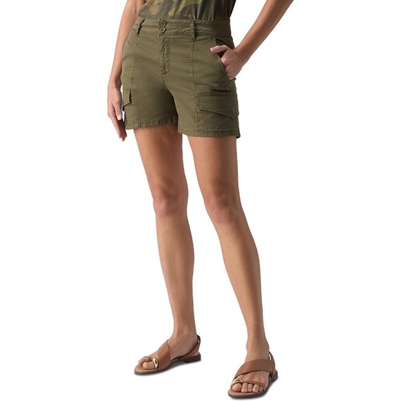 Sanctuary Rebel Olive Green Cargo Shorts | Size 24 | NWT - Picture 1 of 1